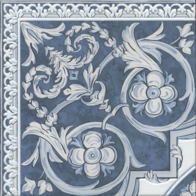 Декор Алмаш угол синий 30x30x0,8