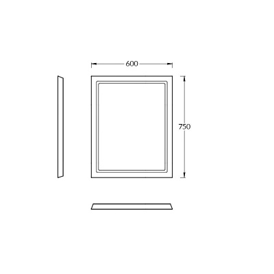 Зеркало POMPEI 60, белое глянцевое Зеркало POMPEI 60, белое глянцевое