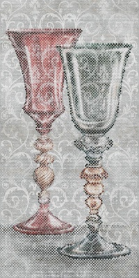 Декор Бокалы серый обрезной 119,5x238,5x1,1