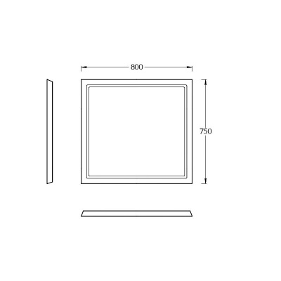 Зеркало POMPEI 80, черное глянцевое Зеркало POMPEI 80, черное глянцевое