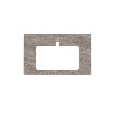 Столешница из керамогранита для раковин, встраиваемых сверху, Парнас 80 см, пепельный лаппатированный