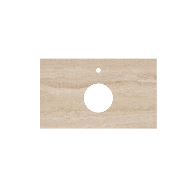 Столешница из керамогранита для накладных раковин, Риальто 80 см, бежевый лаппатированный Столешница из керамогранита для накладных раковин, Риальто 80 см, бежевый лаппатированный