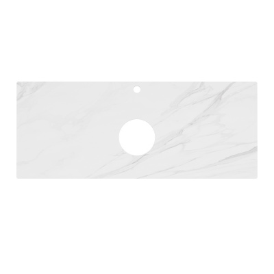Столешница из керамогранита для накладных раковин, Монте Тиберио 120 см, белый натуральный