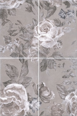 Панно Александрия серый матовый (из 4 ч. разм. 20х30) 40х60x0,69 Панно Александрия серый матовый (из 4 ч. разм. 20х30) 40х60x0,69