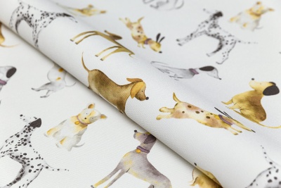 Обои виниловые на флизелиновой основе Уик-энд мотив, серый собачки Обои виниловые на флизелиновой основе Уик-энд мотив, серый собачки