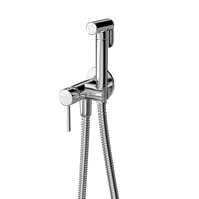 Смеситель с гигиеническим душем встроенного монтажа OLE, хром