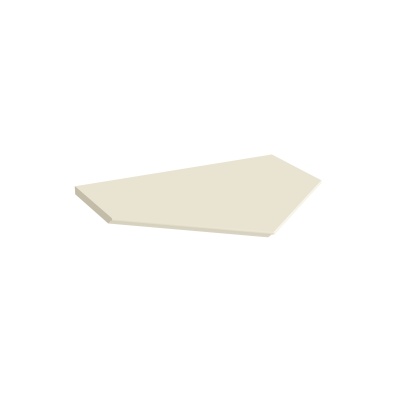 Столешница без выреза для тумбы-модуля CARAVAN 50, сливочная матовая