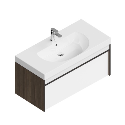 Тумба MODULA подвесная 100 с ящиком 1+1, арабика Тумба MODULA подвесная 100 с ящиком 1+1, арабика