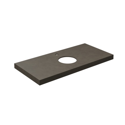 Столешница из керамогранита для накладных раковин, Про Чементо 100, коричневый темный натуральный Столешница из керамогранита для накладных раковин, Про Чементо 100, коричневый темный натуральный