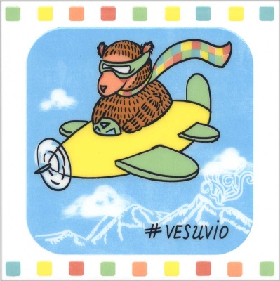 Декор Большое путешествие Везувий глянцевый 20x20x0,69