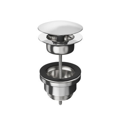 Донный клапан клик-клак для раковины, хром