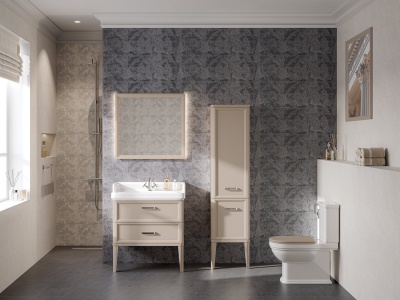 Пенал POMPEI напольный\подвесной 150, камео бежевый глянцевый Пенал POMPEI напольный\подвесной 150, камео бежевый глянцевый