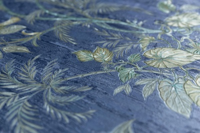 Обои виниловые Оранжерея мотив, синий