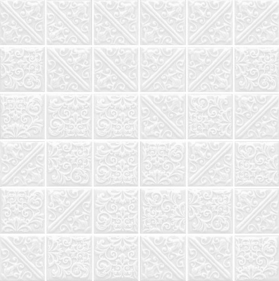 Керамическая плитка мозаичная 30,1x30,1x0,69 Ла-Виллет белый глянцевый