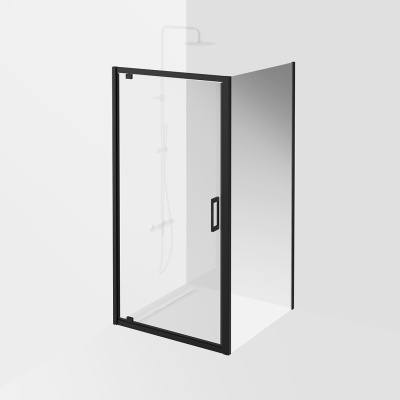 Душевая боковая панель VETRO, 100х195, матовый черный Душевая боковая панель VETRO, 100х195, матовый черный