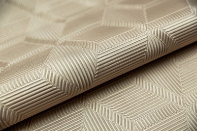 Обои виниловые Геометрия мотив, бежевый, золотой Обои виниловые Геометрия мотив, бежевый, золотой