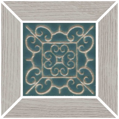 Декор Тровазо наборный серый светлый матовый 13x13x0,9