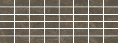 Декор Лирия коричневый мозаичный глянцевый 15x40x0,69