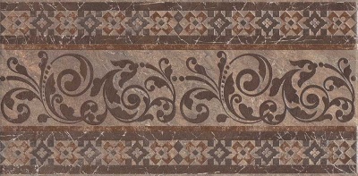 Керамический бордюр 40,2x19,6x0,8 Бромли коричневый Керамический бордюр 40,2x19,6x0,8 Бромли коричневый