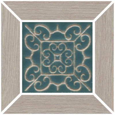 Декор Тровазо наборный серый матовый 13x13x0,9