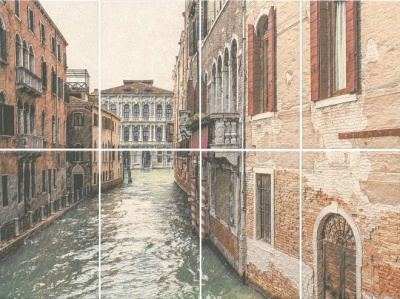 Панно Золотой пляж Venezia матовый (из 8 ч. разм. 20х30) 80x60x0,69