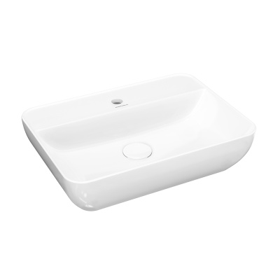 Раковина PLAZA подвесная 55, белая глянцевая Раковина PLAZA подвесная 55, белая глянцевая