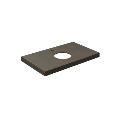 Столешница из керамогранита для накладных раковин, Про Чементо 80, коричневый темный натуральный Столешница из керамогранита для накладных раковин, Про Чементо 80, коричневый темный натуральный