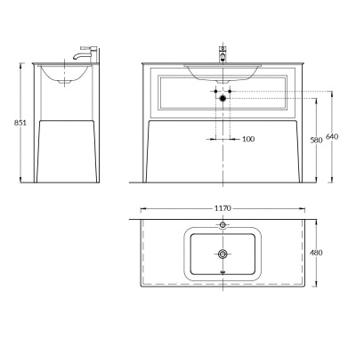 Тумба PLAZA Classic напольная с ящиком 120, орех Тумба PLAZA Classic напольная с ящиком 120, орех