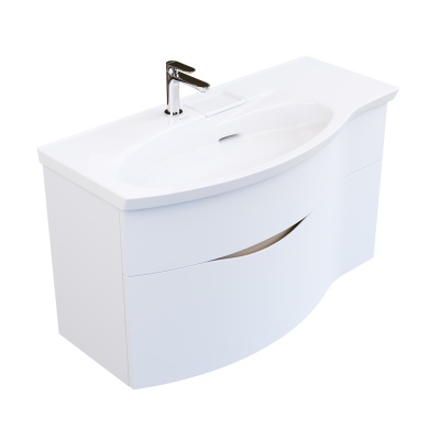 Тумба RIVA подвесная левая 100, белая матовая Тумба RIVA подвесная левая 100, белая матовая