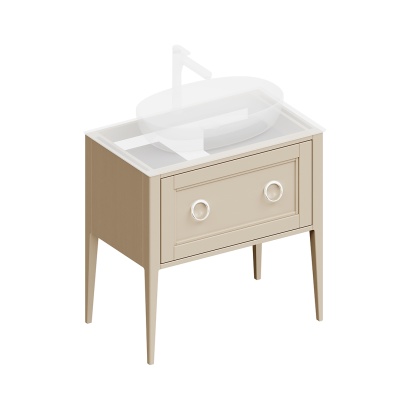 Тумба PLAZA Classic напольная с ящиками 80, капучино матовая Тумба PLAZA Classic напольная с ящиками 80, капучино матовая