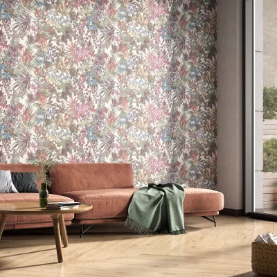 Обои виниловые Джангл мотив, светлый цветной