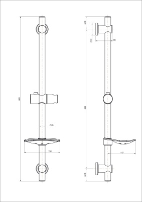 Душевой гарнитур SONATA, матовый черный