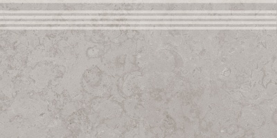 Ступень Про Лаймстоун серый натуральный обрезной 30x60x0,9